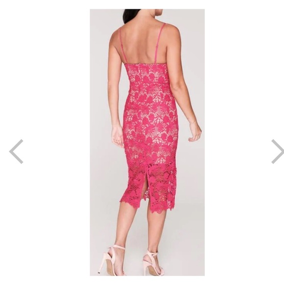 BARDOT Tayla Lace Dress Pink Beetroot New With Tags Size US Small 6 - Picture 3 of 16
